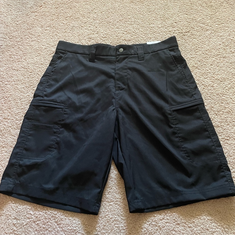 G George Men's Black Cargo Shorts( size:34)new